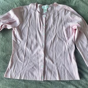 Worthington Pastel Pink Crewneck Cardigan